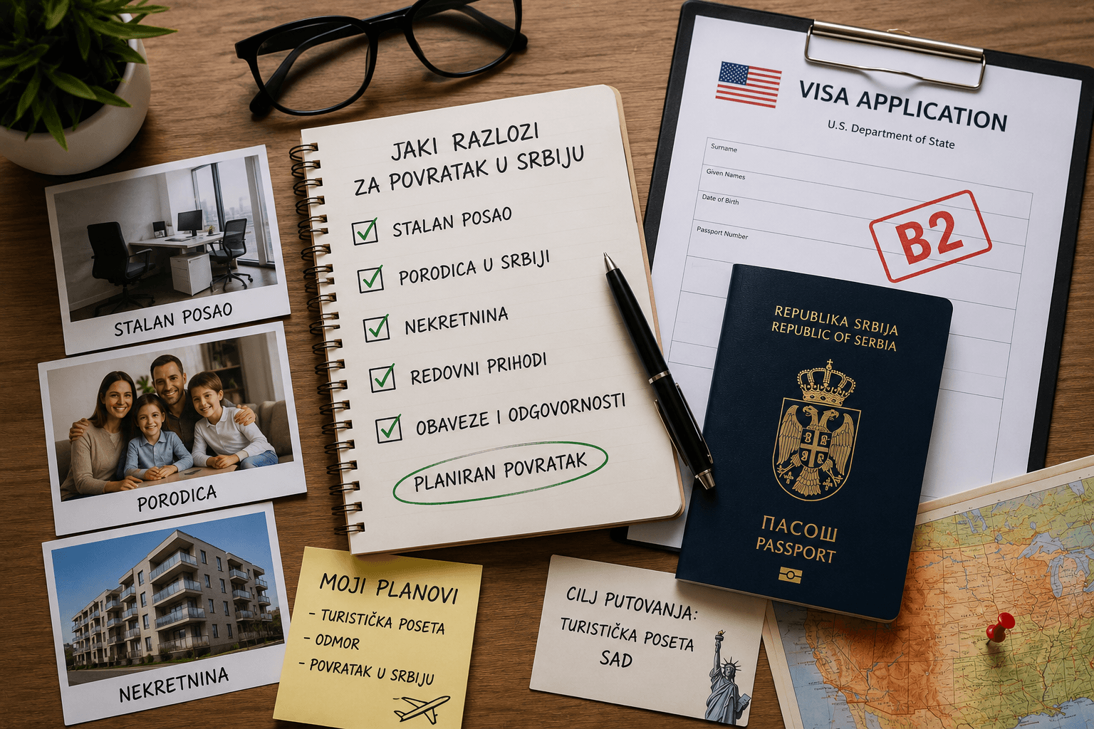 Kako dokazati da ćete se vratiti u Srbiju nakon putovanja u SAD prilikom apliciranja za američku turističku vizu.