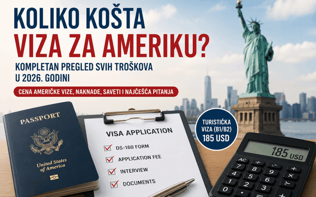 Koliko košta viza za Ameriku 2026? Cena američke B1/B2 vize i svi troškovi