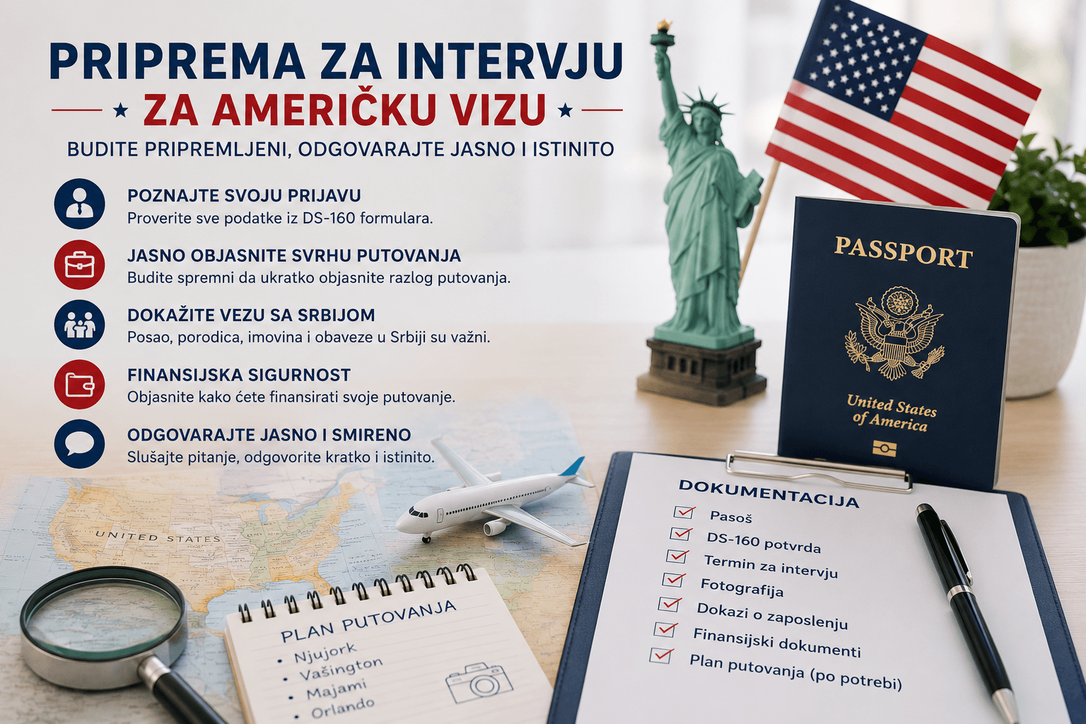 Američka viza - priprema za intervju – saveti, potrebna dokumentacija i pitanja na razgovoru