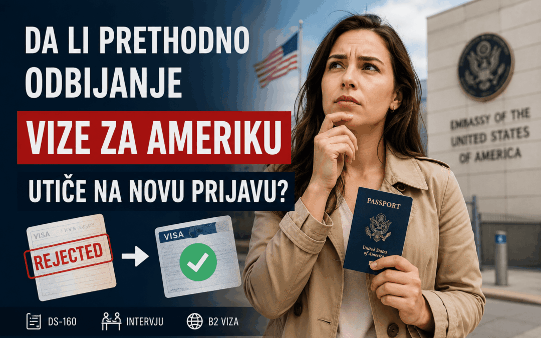 Viza za Ameriku – prethodno odbijanje američke vize i nova prijava za B2 vizu